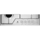 Electrolux KGS6424SX beépíthető gáz főzőlap, inox, 2 matt fekete zománcozott tartórács