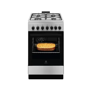 Electrolux LKK520032X inox kombinált tűzhely MF5 sütő, hangjelzés; percszámlálás; egykezes szikragyújtás, tető nélkül