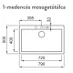 ELLECI Quadra 130 G40 nero mosogatótálca 1 medencés 