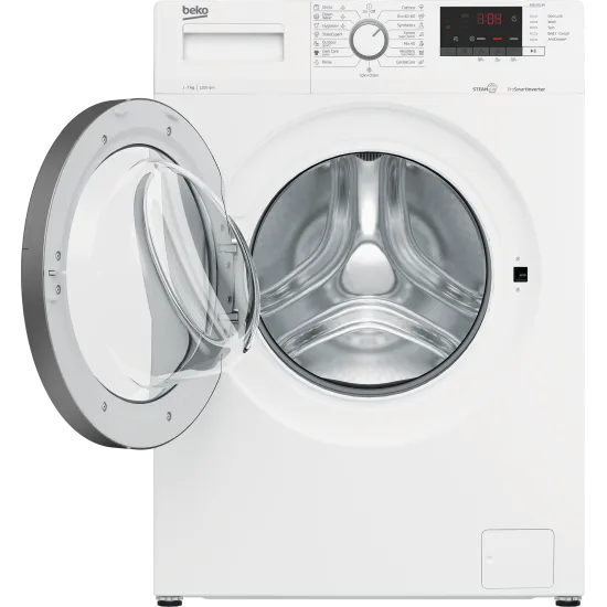 Beko WUE7612BS mosógép 7kg ProSmart™ inverteres motor 1200 ford., gőz funkció, 60x49x84.5cm 