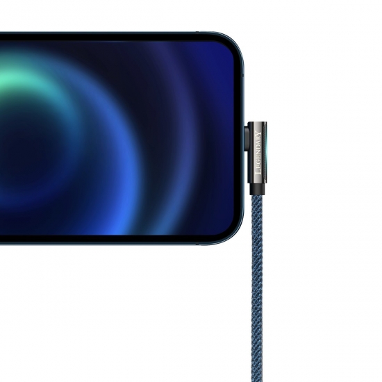 Baseus CACS000103 Legend 90 fokban döntött USB - Lightning kábel 2.4A 2m kék
