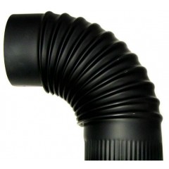 Könyökcső 120mm fekete 0,5mm 90°