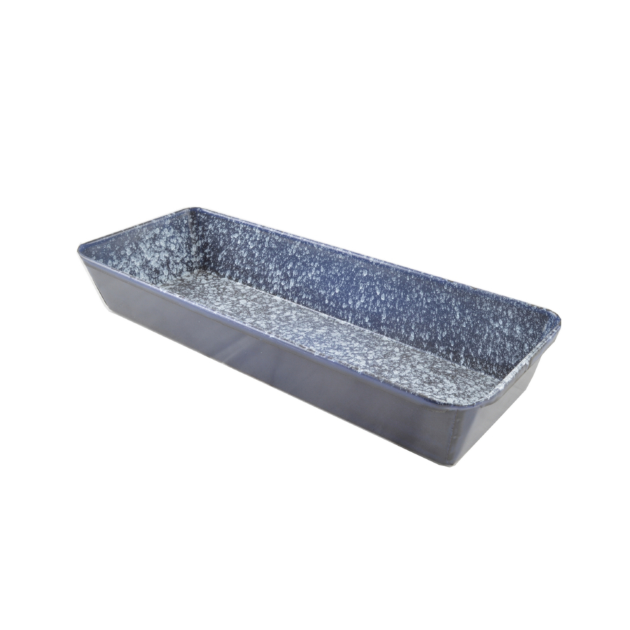 Zománcozott sütő tepsi tégla alakú 35,4 X 14 cm