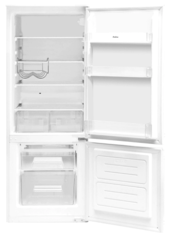Amica BK2265.4 beépíthető kombinált alulfagyasztós hűtőszekrény, 162/50L, 54x54x144 cm 
