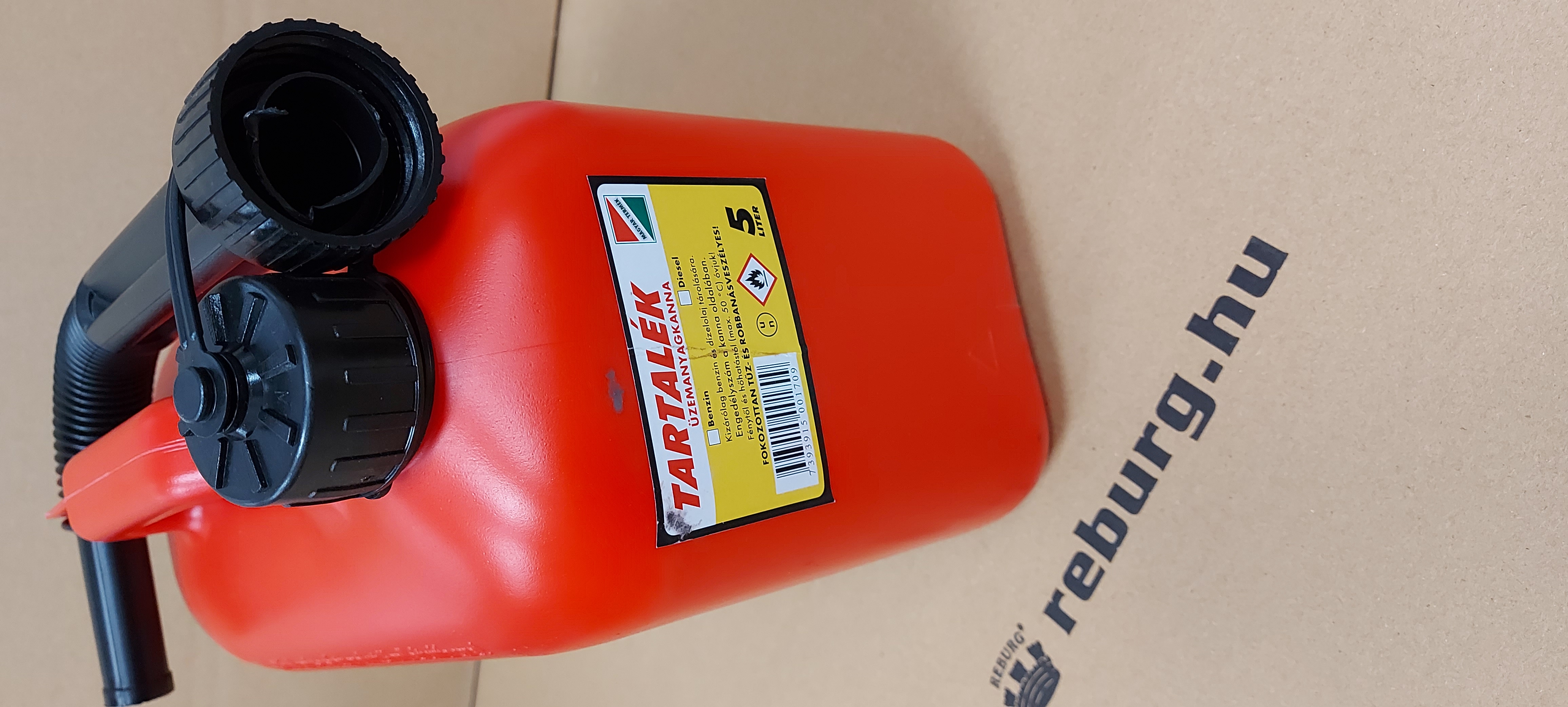 Üzemanyagkanna 5L kiöntővel benzinkanna