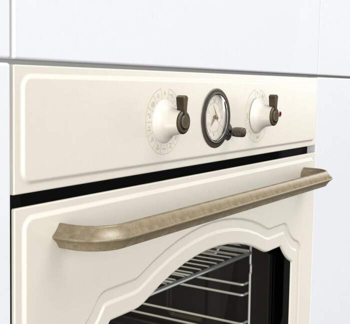 Gorenje BOS67372CLI beépíthető bézs rusztikus sütő ExtraSteam gőzfunkcióval, 59.5x56.4x59.5 cm,bézs szín 