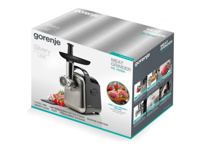 Gorenje MG1800BK húsdaráló 1800 W inox / fekete