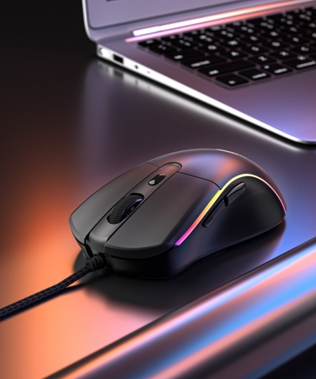 Dareu A960 vezetékes gamer egér, RGB, 800-18000 DPI, fekete