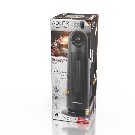 Adler AD 7731 kerámia torony hősugárzó 1200/2200W, távirányítóval  AD7731