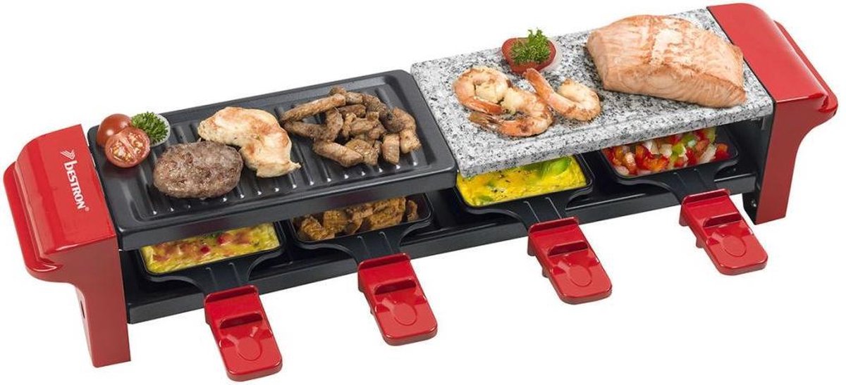 BESTRON ARG400 RACLETTE GRILL Gourmet készlet - 4 személyes