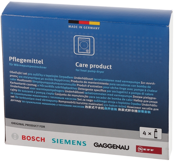 Bosch 00312111 ápolókészlet tisztítószer hőszivattyús szárítóhoz 4X125ml