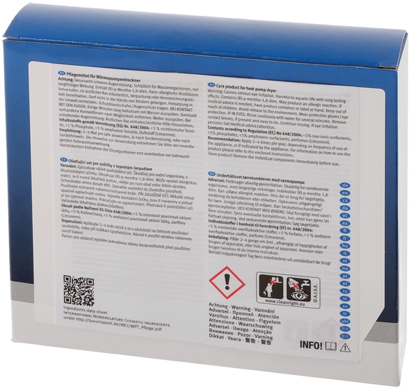 Bosch 00312111 ápolókészlet tisztítószer hőszivattyús szárítóhoz 4X125ml