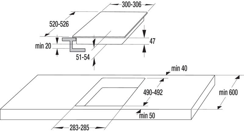 Gorenje ECT322BCSC domino kerámia beépíthető főzőlap, 30x52x5.1 cm