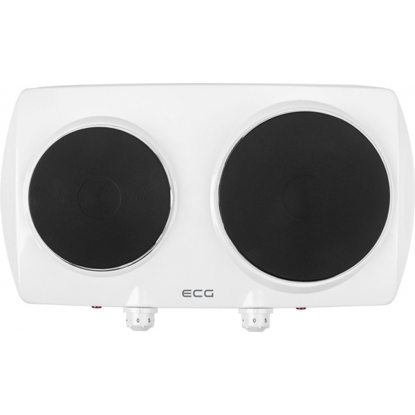 ECG EV2512 White dupla elektromos főzőlap fehér, rezsó