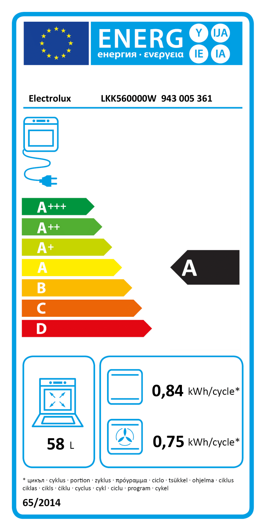 Electrolux LKK560000W kombinált tűzhely