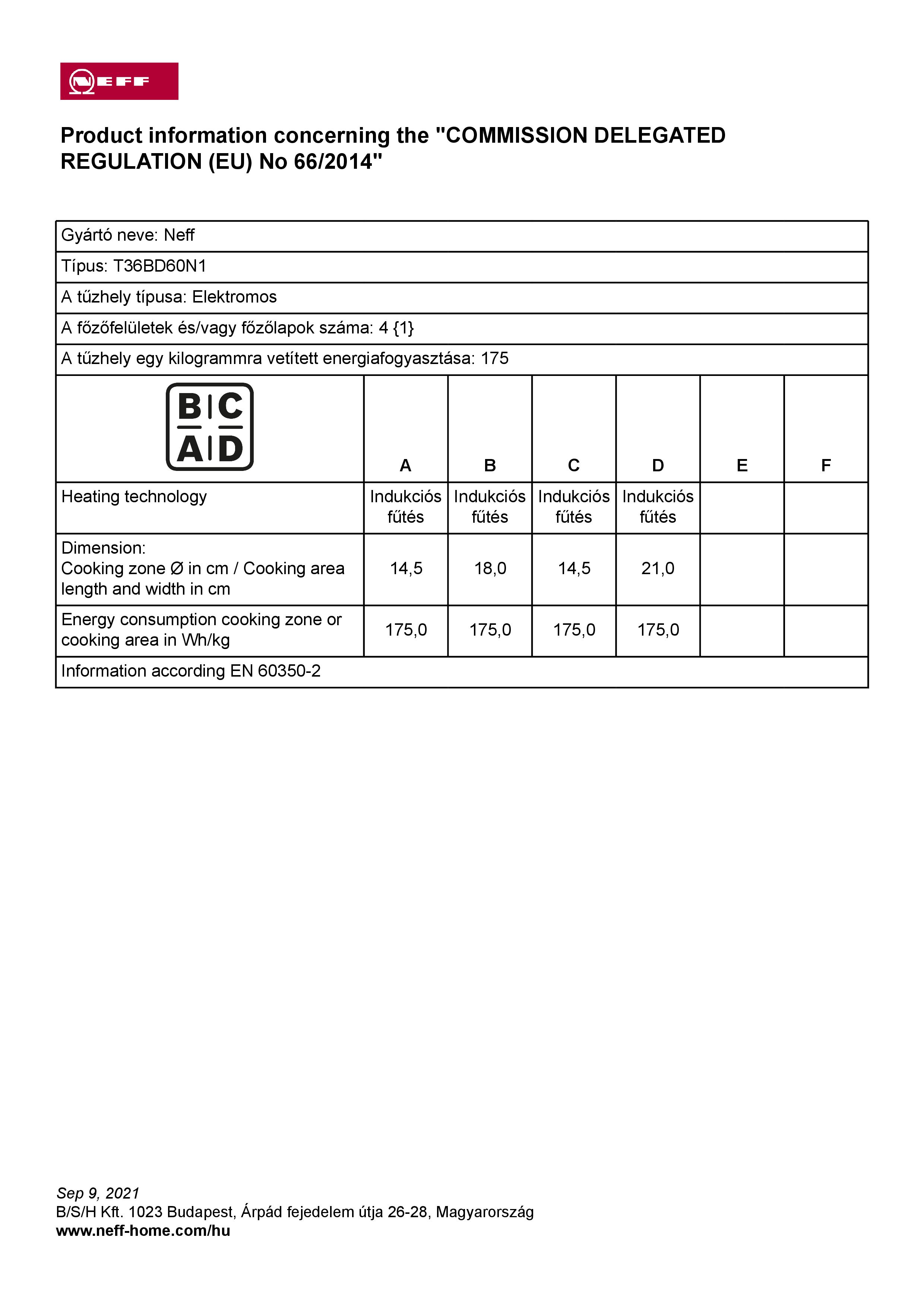 Neff T36BD60N1 beépíthető Indukciós kerámia főzőlap Touch Control vezérléssel N70