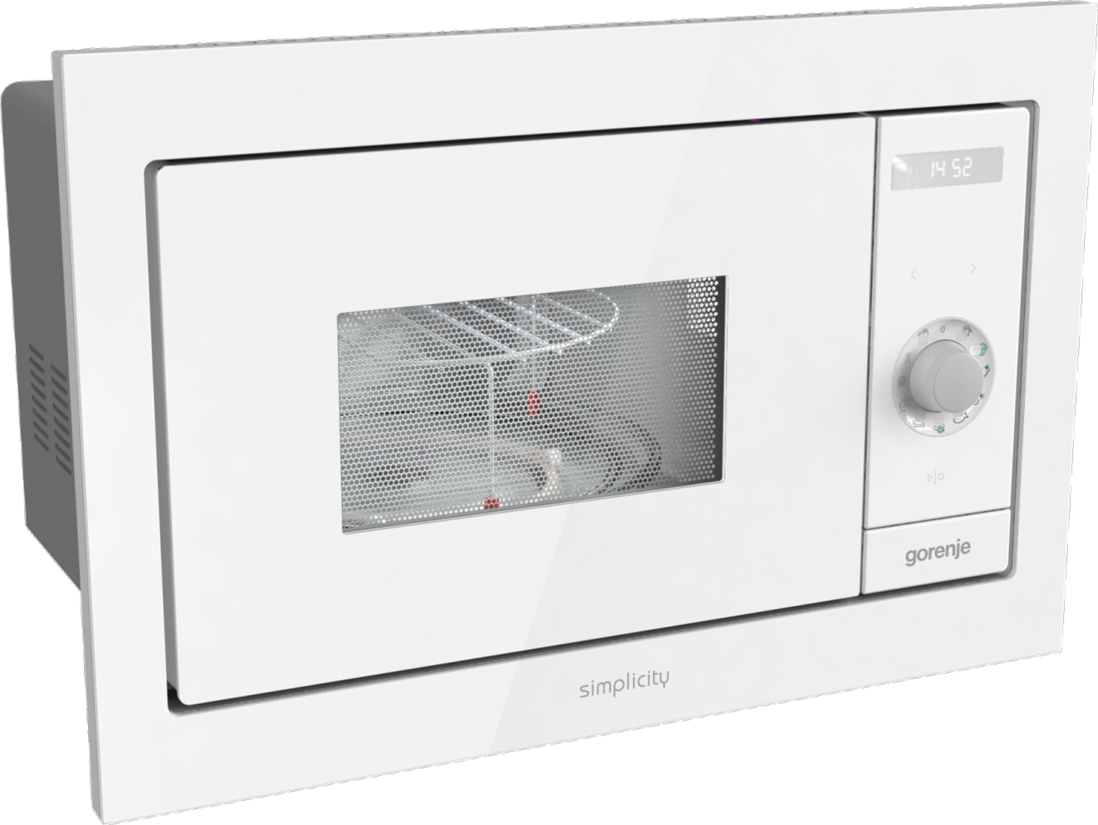 Gorenje BM235G1SYW fehér beépíthető grilles mikrohullámú sütő, 59.5x35.1x39 cm 