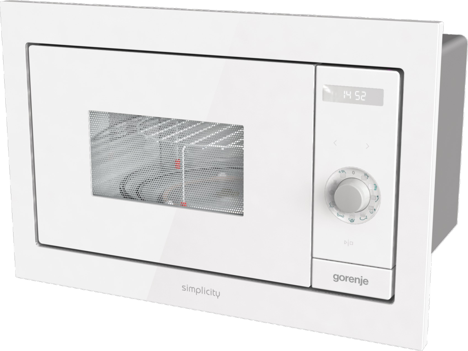Gorenje BM235G1SYW fehér beépíthető grilles mikrohullámú sütő, 59.5x35.1x39 cm 