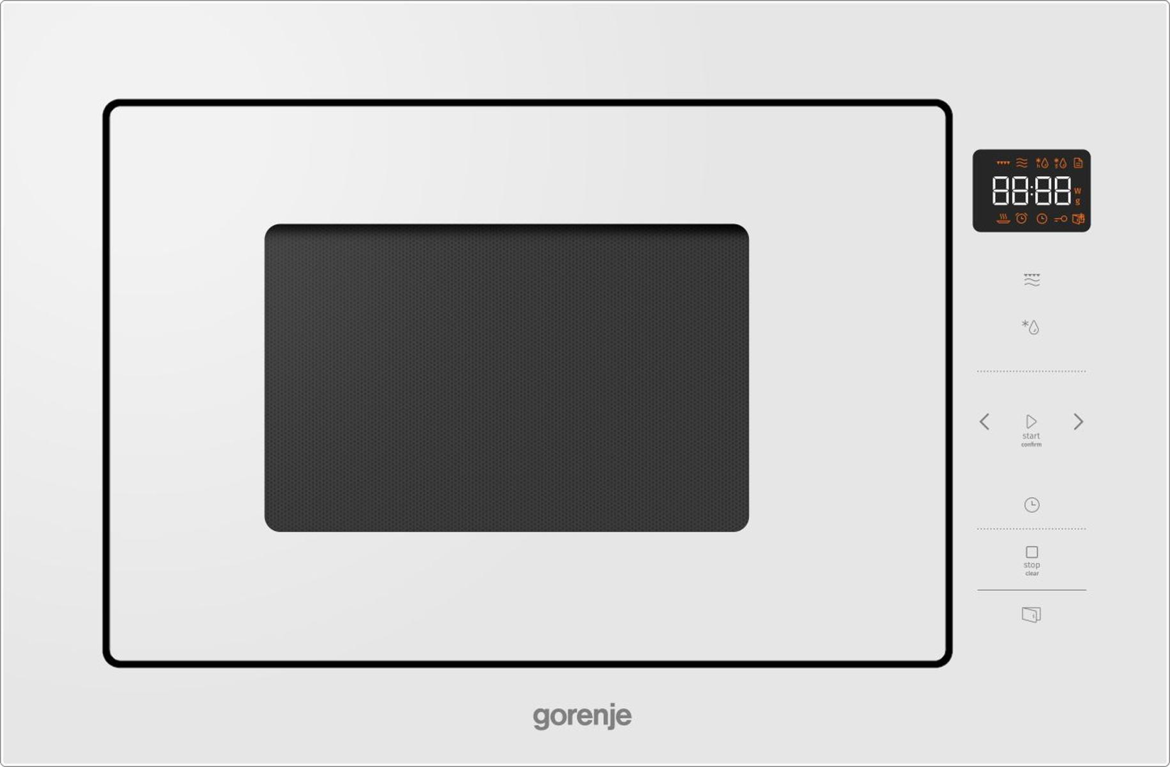 Gorenje BM251SG2WG fehér beépíthető mikrohullámú sütő, 25L, 59.5x40.1x38.8 cm