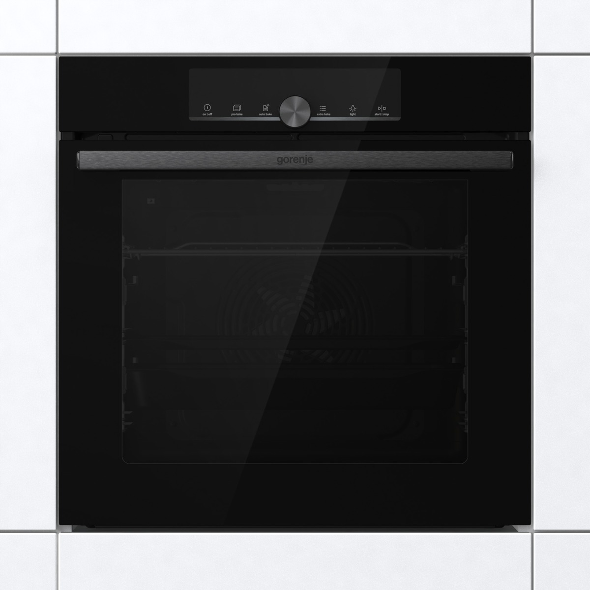 Gorenje BOS6747A01BG beépíthető fekete sütő ExtraSteam gőzfunkció 2 sütősín, 59.5x56.4x59.5 cm