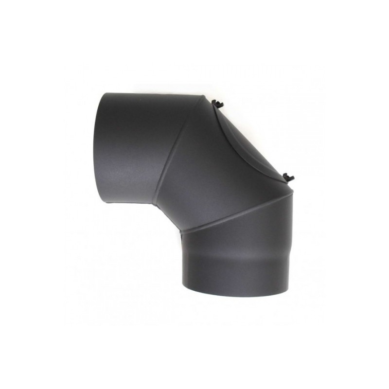 Füstcső könyök 160mm/90°, 2mm vastag, tisztítónyílással
