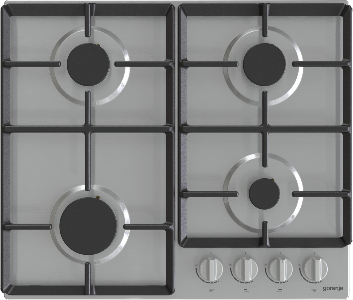 Gorenje G641EX beépíthető gáz főzőlap inox, 60x52x13 cm