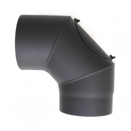 Füstcső könyök 150mm/90°, 1,5mm vastag, tisztítónyílással