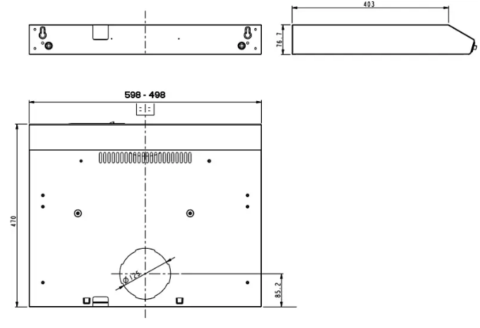 Amica OSC5231B fekete 50cm elszívó konyhai páraelszívó