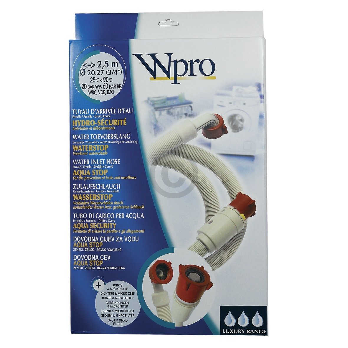 WPRO AQUA STOP TÖMLŐ 2,5 M UNIVERZÁLIS 484000008795 SIH250