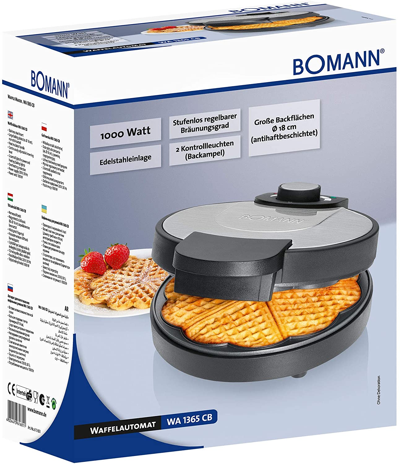 Bomann WA 1365 CB inox gofrisütő
