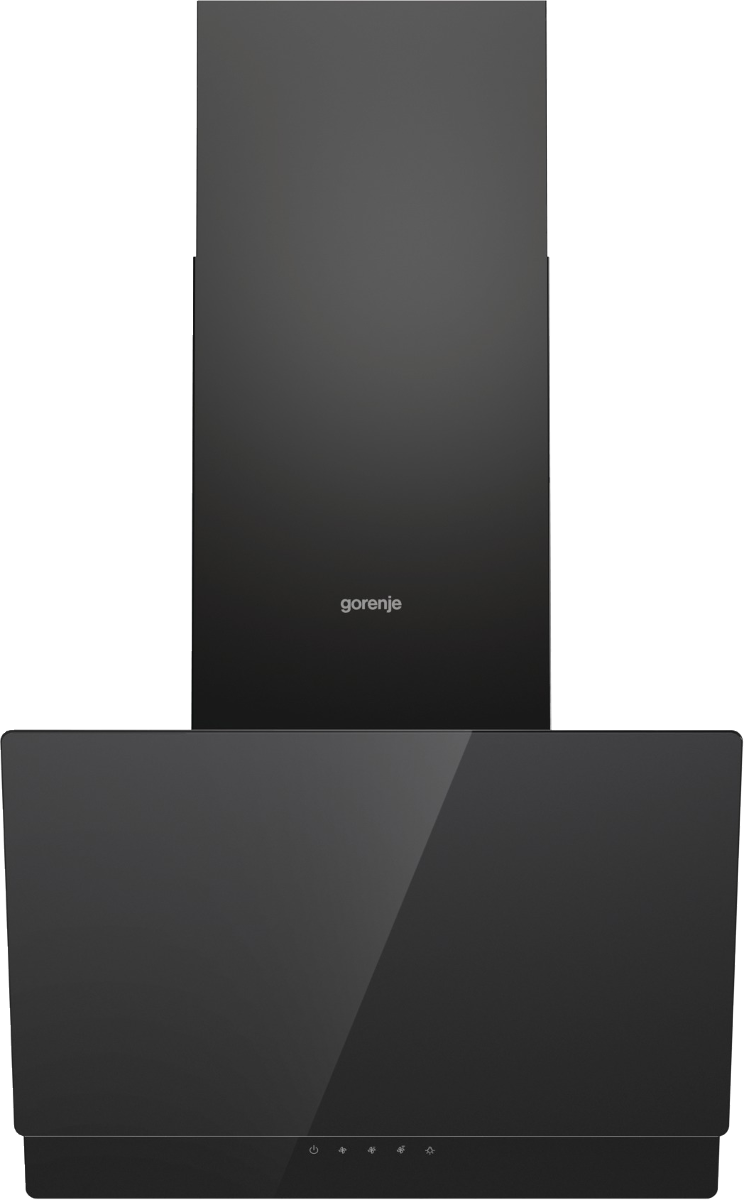 Gorenje WHI649EB beépíthető falra szerelhető döntött kürtös konyhai elszívó, 60x33.5x38 cm, fekete szín 