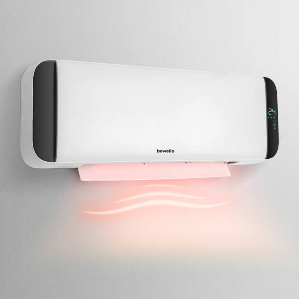 Bewello BW2101 Fali hősugárzó - 1000/2000W - LED kijelző - 230V - fehér  