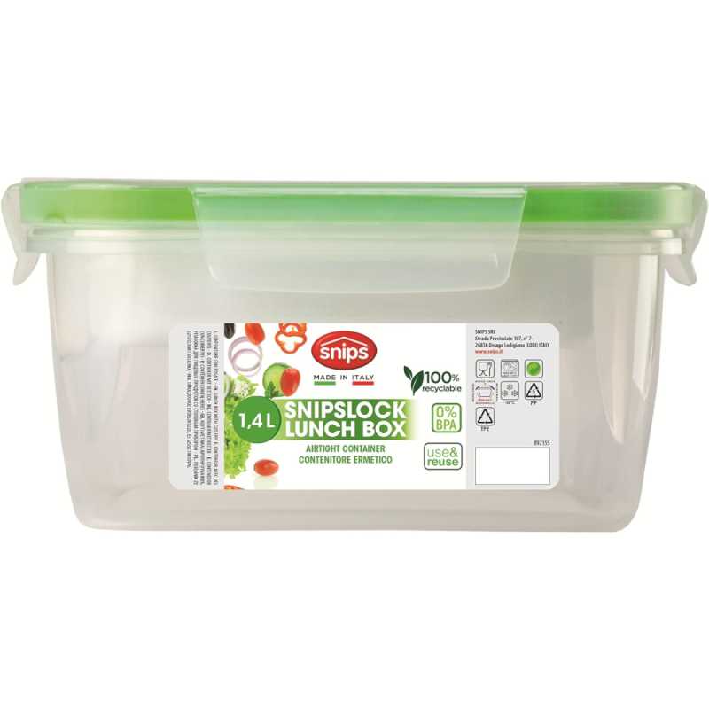 Snips 033101 ételhordó doboz, műanyag, 1,4 liter, epres mintával, BPA mentes