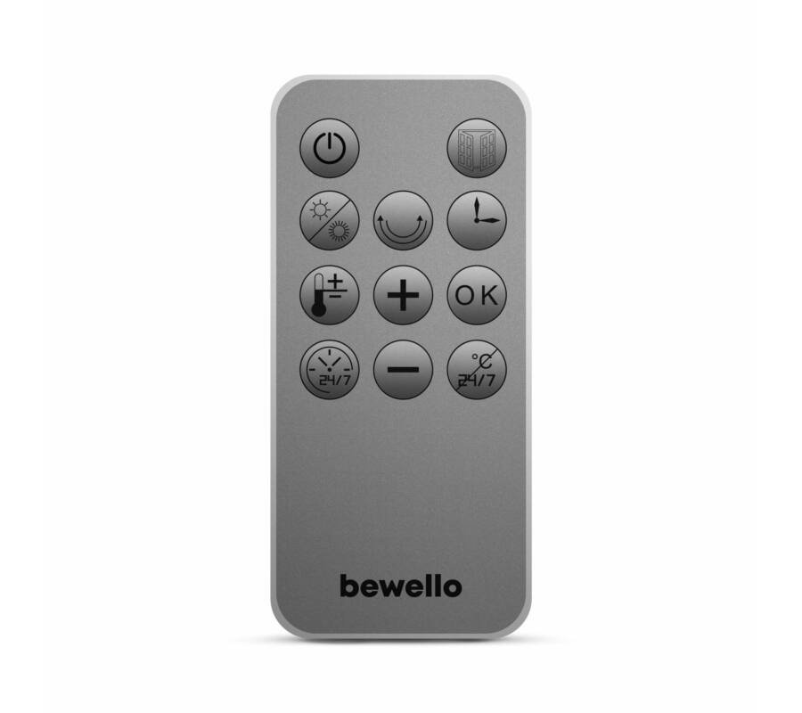 Bewello BW2101 Fali hősugárzó - 1000/2000W - LED kijelző - 230V - fehér  
