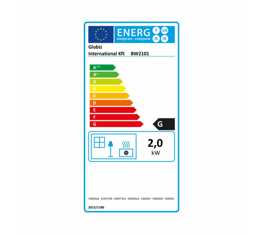 Bewello BW2101 Fali hősugárzó - 1000/2000W - LED kijelző - 230V - fehér  