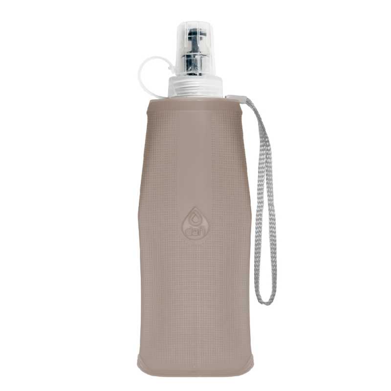 Dafi 070390 Flexi összehajtható vizespalack, 250 ml, szürke