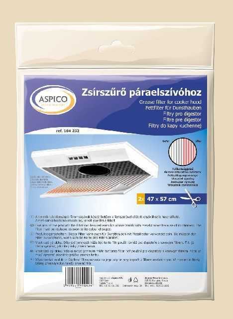 Aspico 104252 Zsírszűrő elszívóhoz, telítettségjelzős 2DB