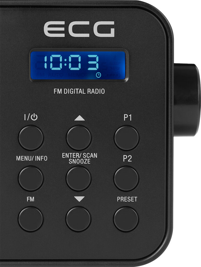 ECG R 105 FM LCD kijelzős rádió 30 programozható adó, ébresztés, elem/hálózat