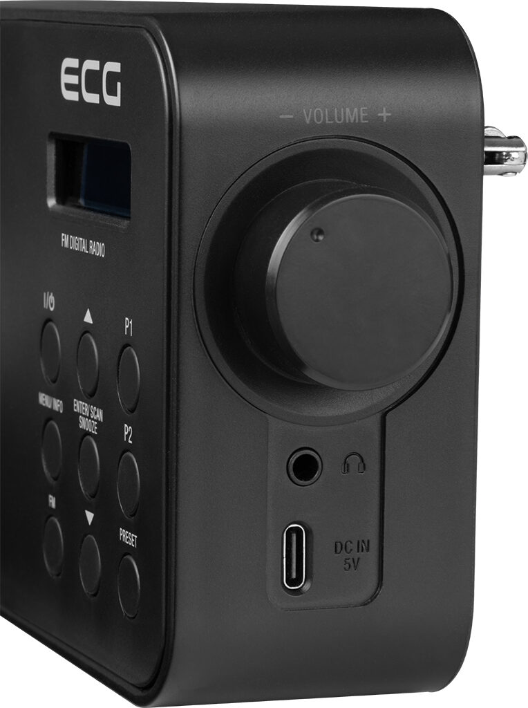 ECG R 105 FM LCD kijelzős rádió 30 programozható adó, ébresztés, elem/hálózat