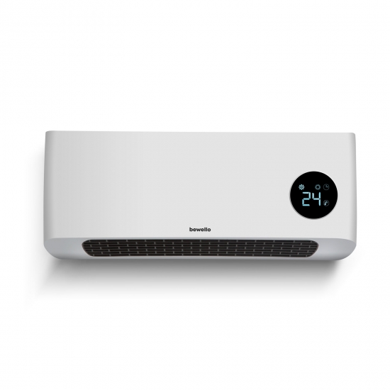 Bewello BW2100 fali hősugárzó - 1000/2000W - Led kijelző- 230V fehér