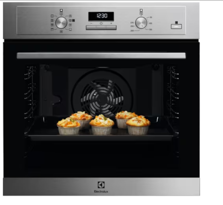 Electrolux EOD3H70X beépíthető hőlégkeveréses sütő Aqua Clean tisztítással, 59.4x56.9x59.4 cm, inox 