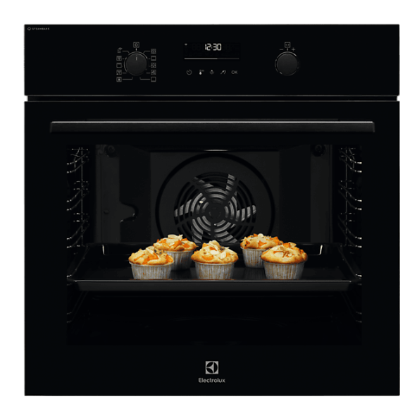 Electrolux EOD6P77WZ fekete beépíthető sütő pirolitikus tisztítással, 72L, maghőmérővel, WIFI kapcsolat