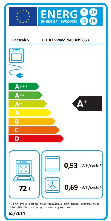 Electrolux EOD6P77WZ fekete beépíthető sütő pirolitikus tisztítással, 72L, maghőmérővel, WIFI kapcsolat