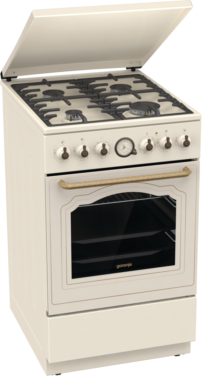 Gorenje GKS5C71CLI kombinált tűzhely extra gőzfunkcióval Classico Design, 50x59.4x85 cm 