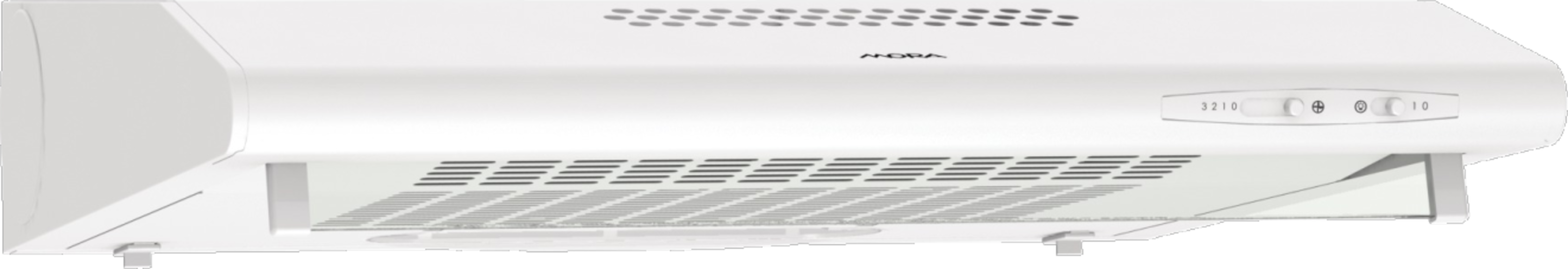Mora OP630W 60cm hátsó/felső kivezetéses fehér konyhai elszívó, mosható zsírszűrővel
