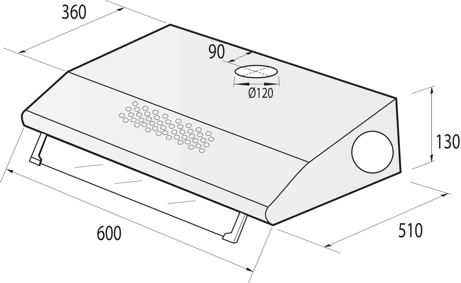 Mora OP630W 60cm hátsó/felső kivezetéses fehér konyhai elszívó, mosható zsírszűrővel