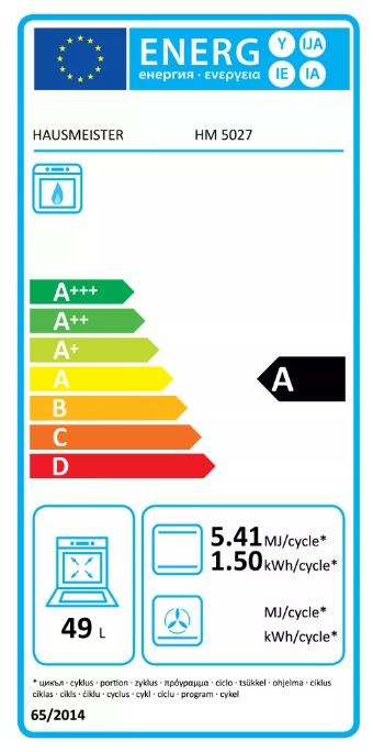 Hausmeister HM5027 gáztűzhely fém dísztetővel pb fúvóka készlettel, 49L, 49.8x61x86 cm