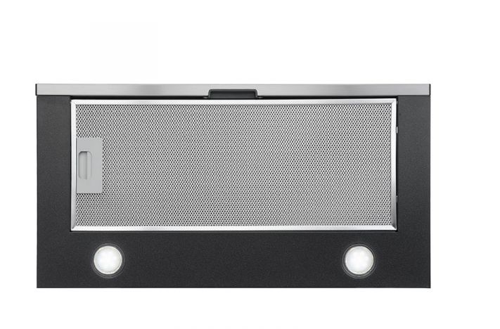 MPM-51-OS-74 beépíthető kihúzható konyhai elszívó, 50cm,inox előlap fekete váz