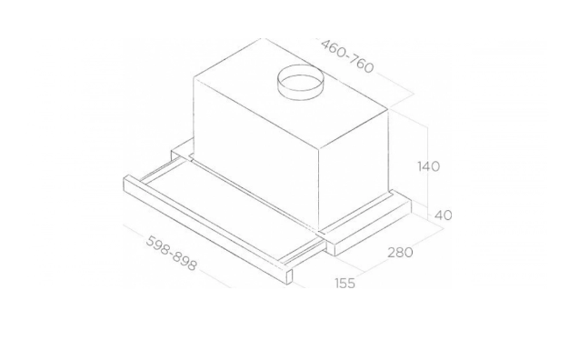 Elica PRF0037987B ELITE 14 LUX GRIX/A/50 beépíthető kihúzható konyhai elszívó,90cm széles,inox