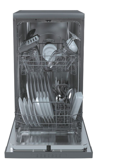 Candy CDPH 2D1047X keskeny mosogatógép, E energiaosztály, vízfogyasztás 9 L, 7 program, inox